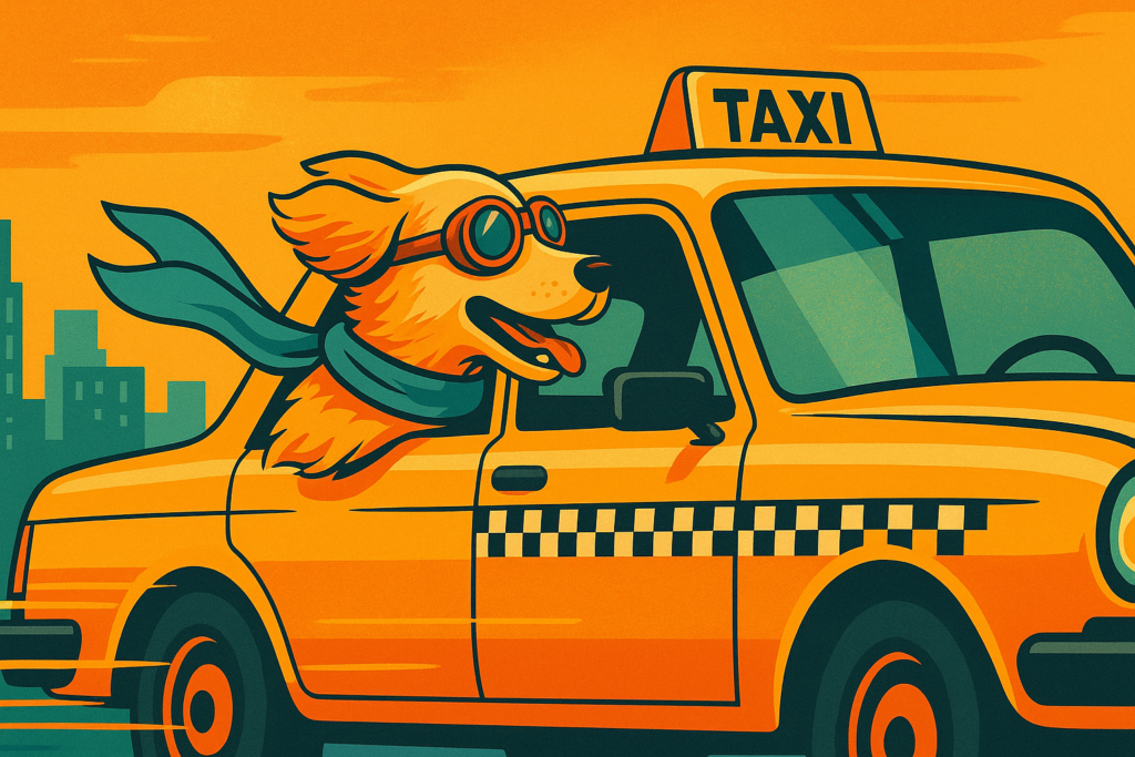 transporte taxi dog