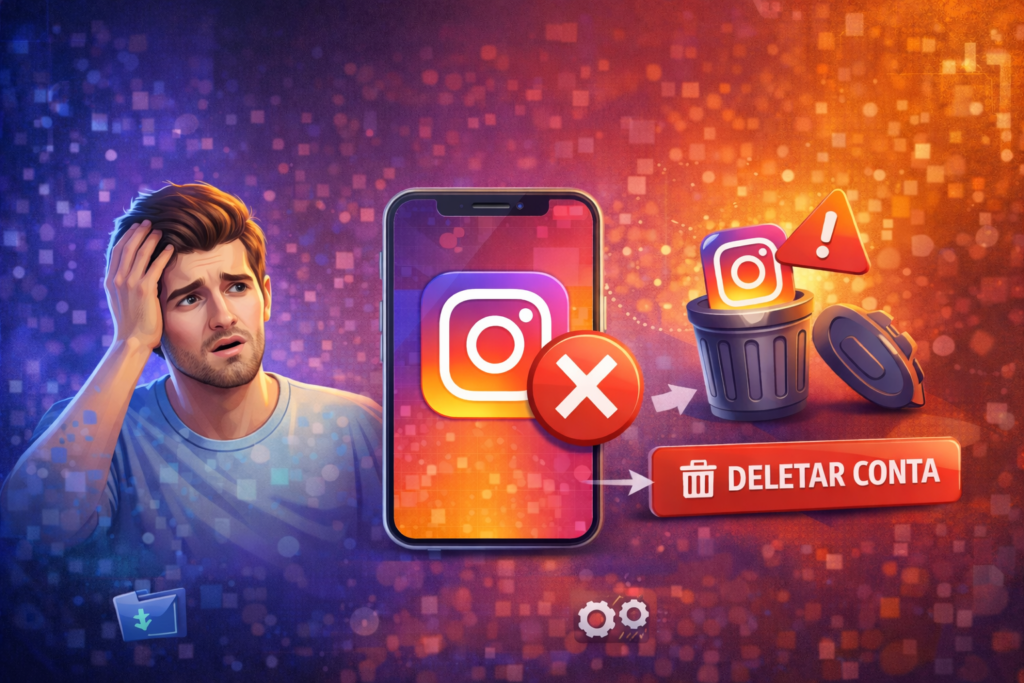 excluir conta instagram